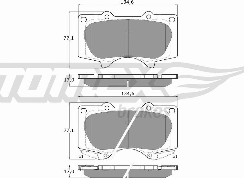 TOMEX brakes TX 14-96 - Kit pastiglie freno, Freno a disco autozon.pro