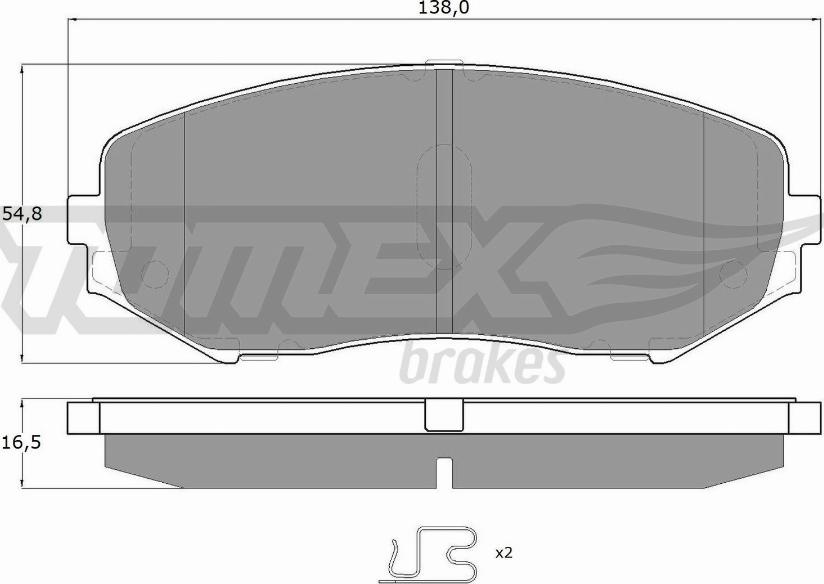 TOMEX brakes TX 14-92 - Kit pastiglie freno, Freno a disco autozon.pro