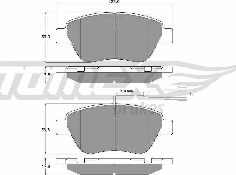 TOMEX brakes TX 14-44 - Kit pastiglie freno, Freno a disco autozon.pro