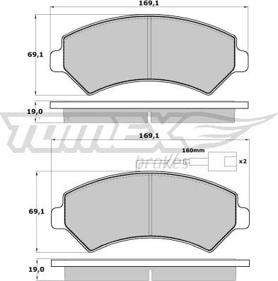 TOMEX brakes TX 14-401 - Kit pastiglie freno, Freno a disco autozon.pro