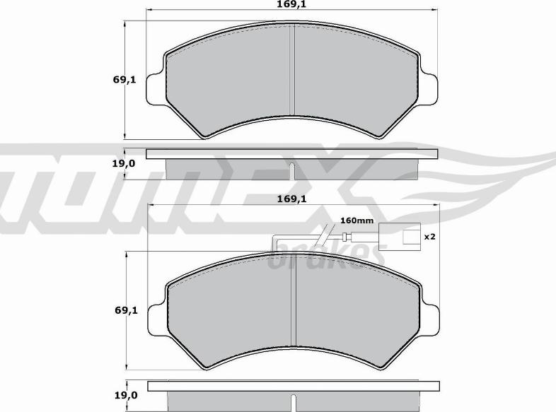 TOMEX brakes TX 14-401 - Kit pastiglie freno, Freno a disco autozon.pro