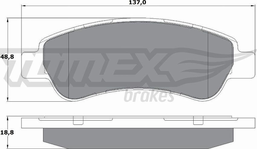 TOMEX brakes TX 14-411 - Kit pastiglie freno, Freno a disco autozon.pro