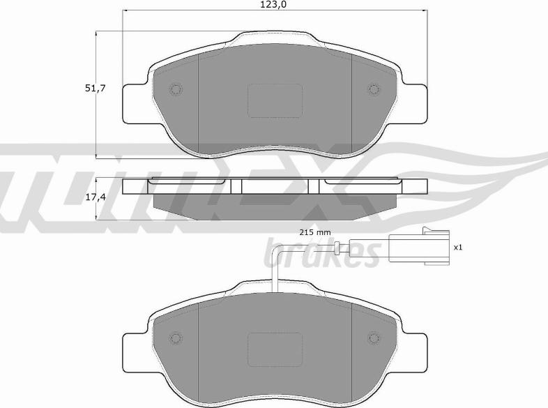 TOMEX brakes TX 14-42 - Kit pastiglie freno, Freno a disco autozon.pro