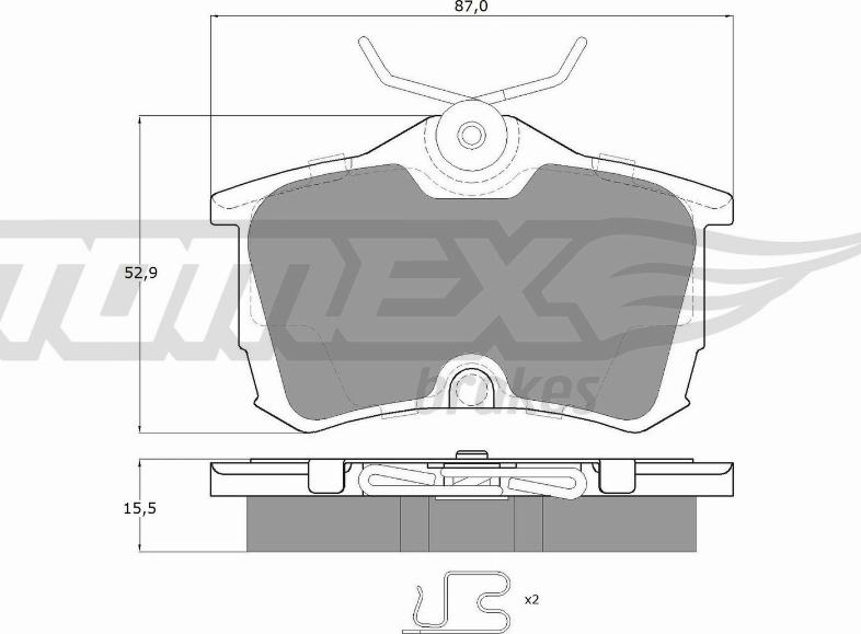 TOMEX brakes TX 14-51 - Kit pastiglie freno, Freno a disco autozon.pro