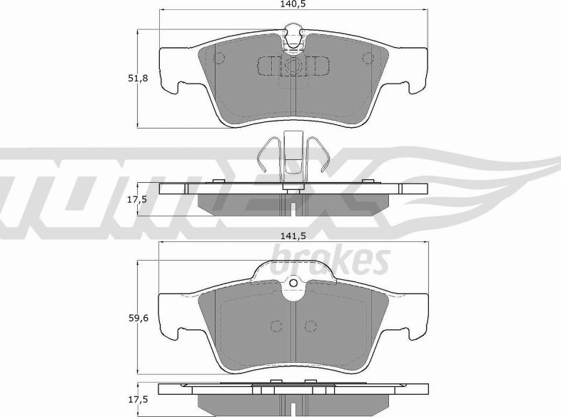 TOMEX brakes TX 14-58 - Kit pastiglie freno, Freno a disco autozon.pro