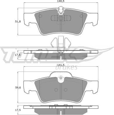 TOMEX brakes TX 14-58 - Kit pastiglie freno, Freno a disco autozon.pro