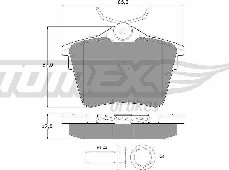 TOMEX brakes TX 14-69 - Kit pastiglie freno, Freno a disco autozon.pro