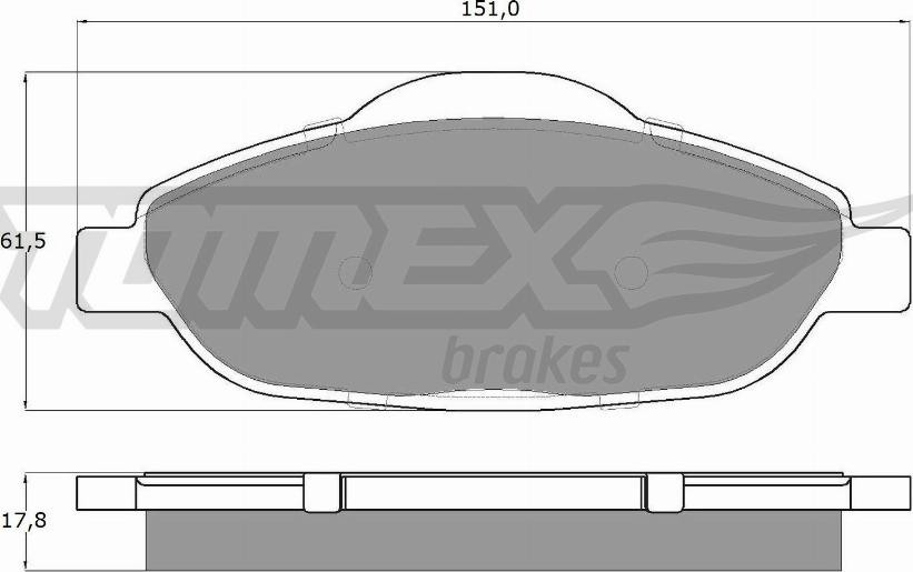 TOMEX brakes TX 14-66 - Kit pastiglie freno, Freno a disco autozon.pro