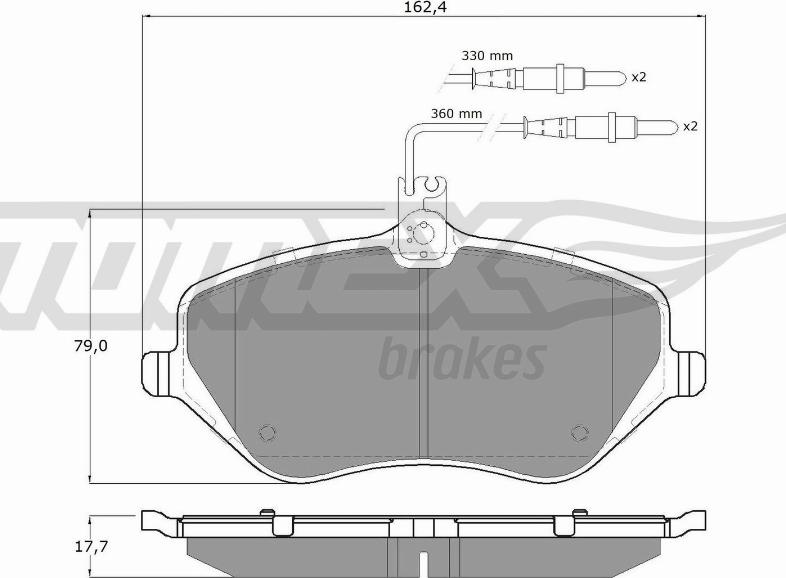 TOMEX brakes TX 14-68 - Kit pastiglie freno, Freno a disco autozon.pro