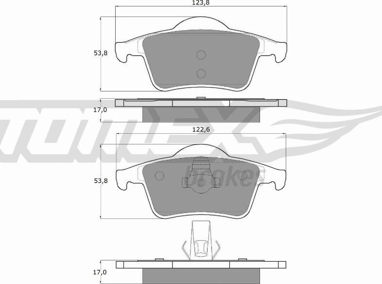 TOMEX brakes TX 14-05 - Kit pastiglie freno, Freno a disco autozon.pro