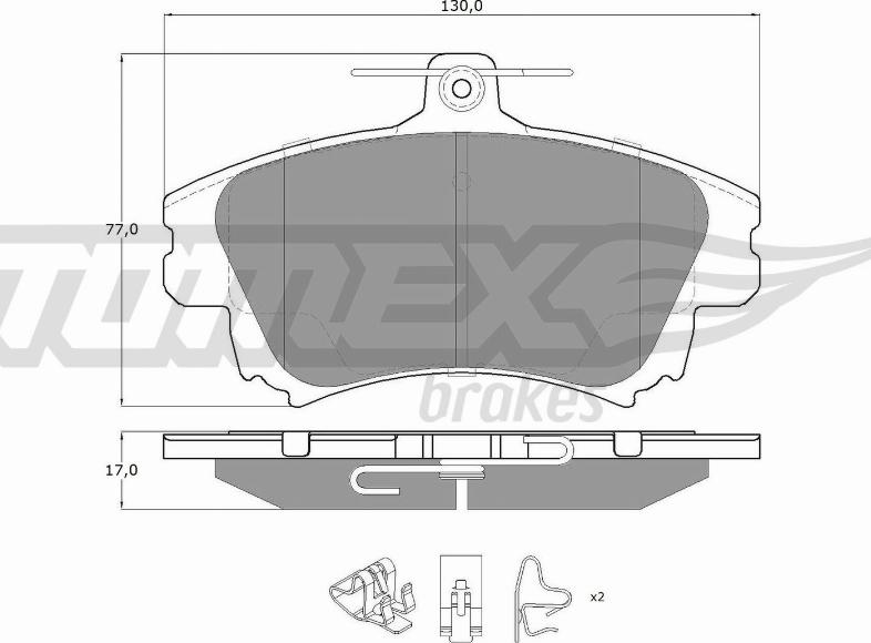 TOMEX brakes TX 14-03 - Kit pastiglie freno, Freno a disco autozon.pro