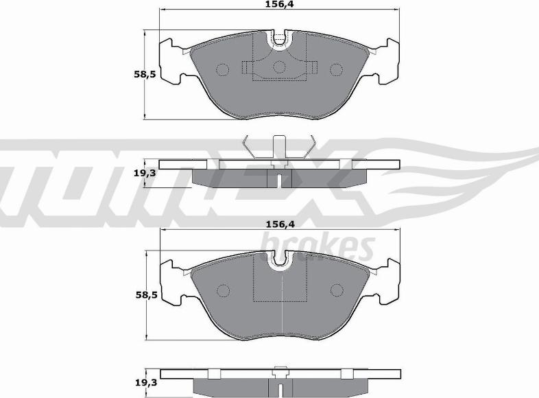 TOMEX brakes TX 14-02 - Kit pastiglie freno, Freno a disco autozon.pro