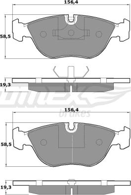 TOMEX brakes TX 14-02 - Kit pastiglie freno, Freno a disco autozon.pro