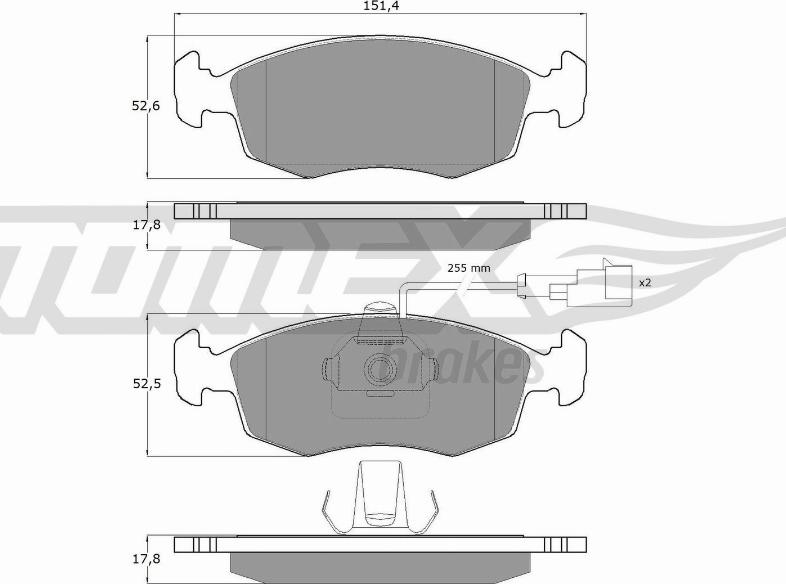 TOMEX brakes TX 14-11 - Kit pastiglie freno, Freno a disco autozon.pro