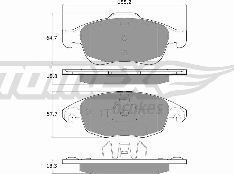 TOMEX brakes TX 14-84 - Kit pastiglie freno, Freno a disco autozon.pro