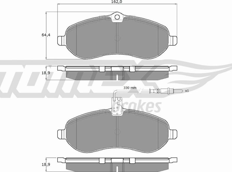 TOMEX brakes TX 14-83 - Kit pastiglie freno, Freno a disco autozon.pro