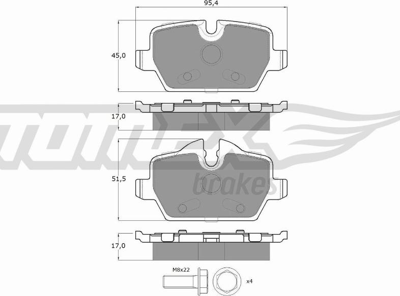 TOMEX brakes TX 14-34 - Kit pastiglie freno, Freno a disco autozon.pro