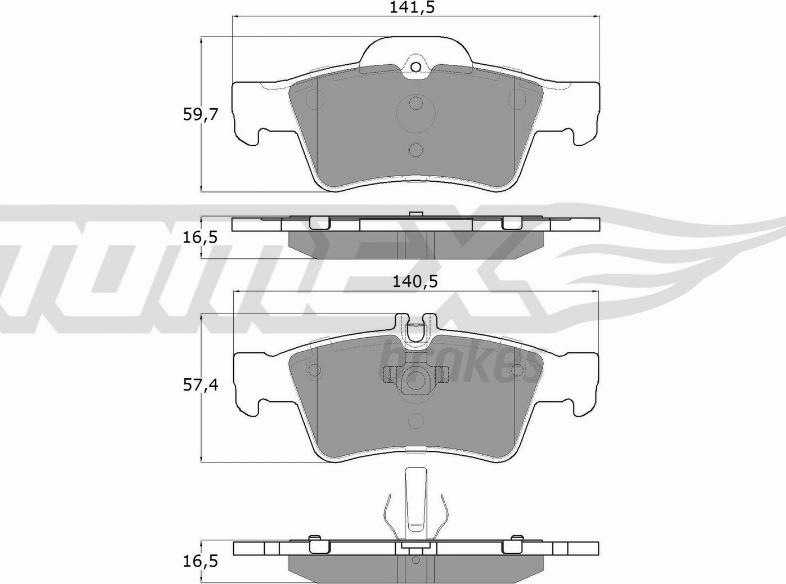 TOMEX brakes TX 14-30 - Kit pastiglie freno, Freno a disco autozon.pro