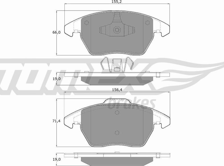 TOMEX brakes TX 14-38 - Kit pastiglie freno, Freno a disco autozon.pro