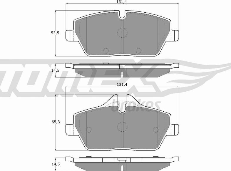 TOMEX brakes TX 14-331 - Kit pastiglie freno, Freno a disco autozon.pro