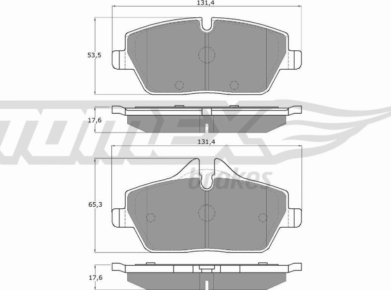 TOMEX brakes TX 14-33 - Kit pastiglie freno, Freno a disco autozon.pro