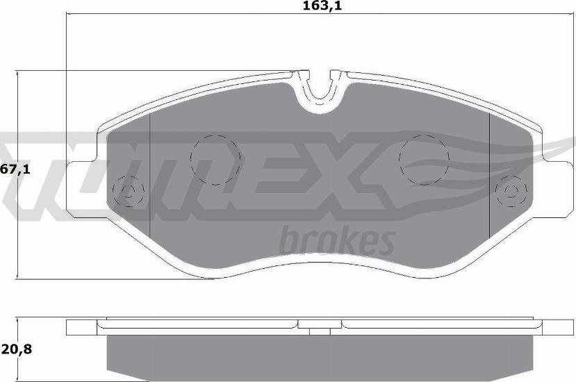 TOMEX brakes TX 14-25 - Kit pastiglie freno, Freno a disco autozon.pro