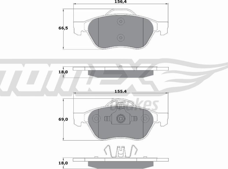 TOMEX brakes TX 14-71 - Kit pastiglie freno, Freno a disco autozon.pro