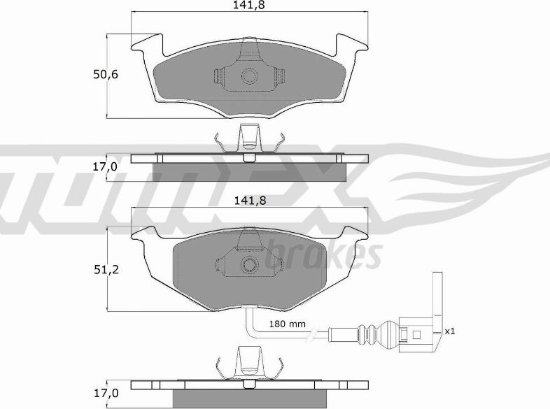 TOMEX brakes TX 14-78 - Kit pastiglie freno, Freno a disco autozon.pro