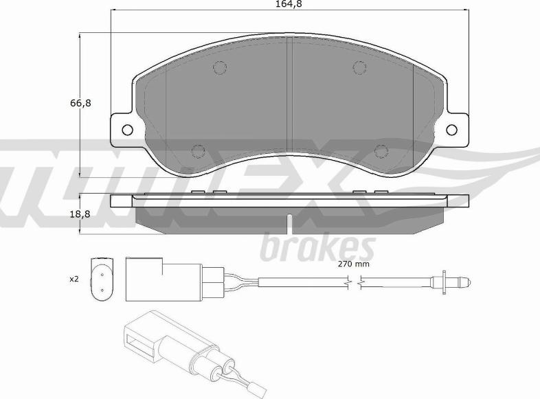 TOMEX brakes TX 14-77 - Kit pastiglie freno, Freno a disco autozon.pro