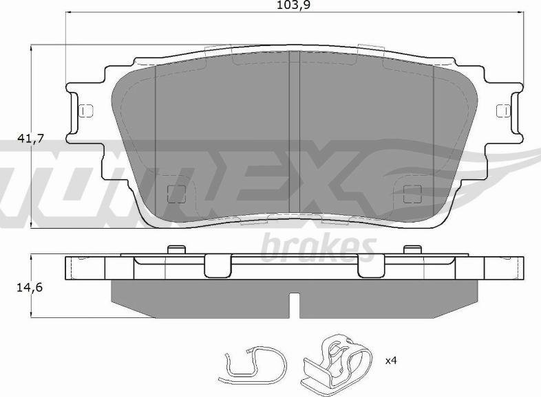 TOMEX brakes TX 15-98 - Kit pastiglie freno, Freno a disco autozon.pro