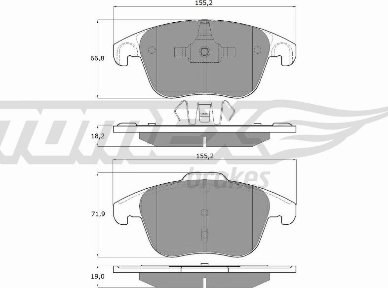 TOMEX brakes TX 15-93 - Kit pastiglie freno, Freno a disco autozon.pro