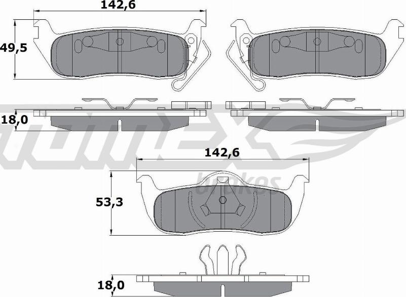 TOMEX brakes TX 15-48 - Kit pastiglie freno, Freno a disco autozon.pro