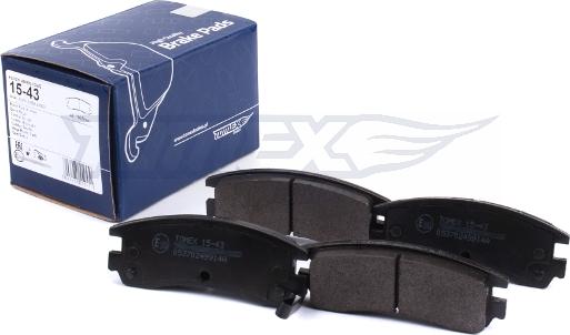 TOMEX brakes TX 15-43 - Kit pastiglie freno, Freno a disco autozon.pro