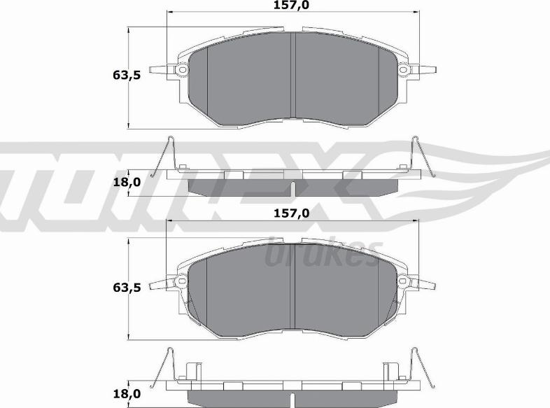 TOMEX brakes TX 15-54 - Kit pastiglie freno, Freno a disco autozon.pro