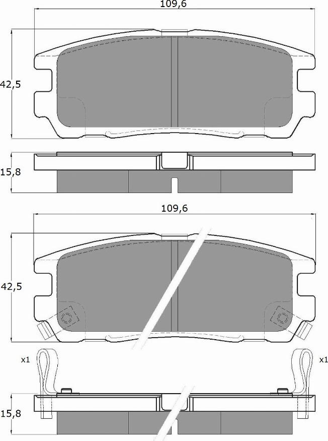 TOMEX brakes TX 15-55 - Kit pastiglie freno, Freno a disco autozon.pro