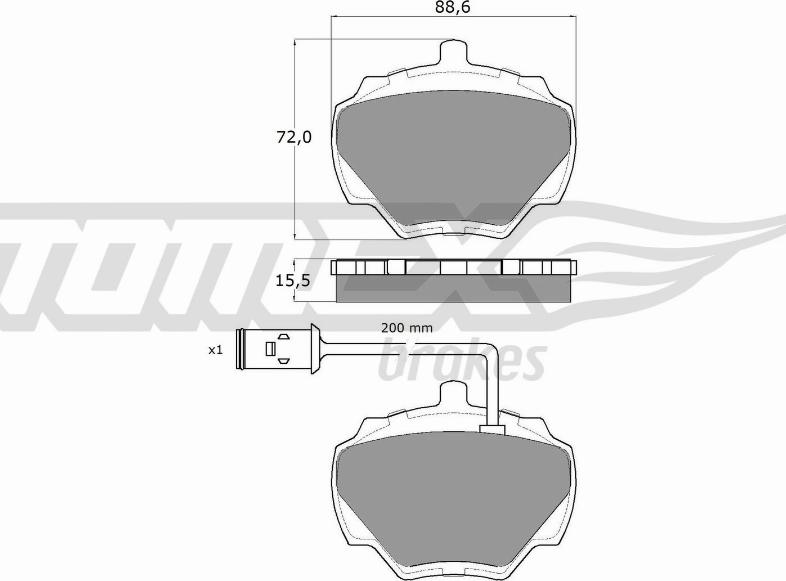 TOMEX brakes TX 15-50 - Kit pastiglie freno, Freno a disco autozon.pro