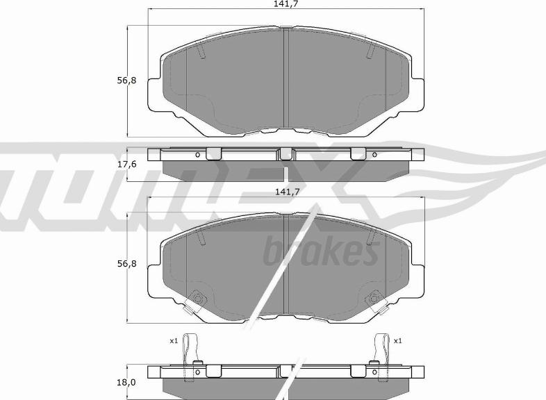 TOMEX brakes TX 15-58 - Kit pastiglie freno, Freno a disco autozon.pro