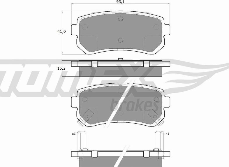 TOMEX brakes TX 15-66 - Kit pastiglie freno, Freno a disco autozon.pro