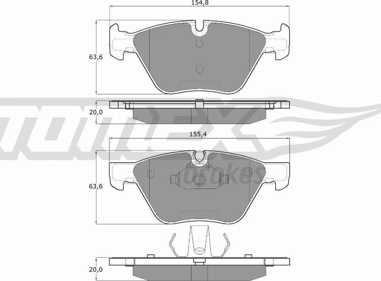 TOMEX brakes TX 15-09 - Kit pastiglie freno, Freno a disco autozon.pro