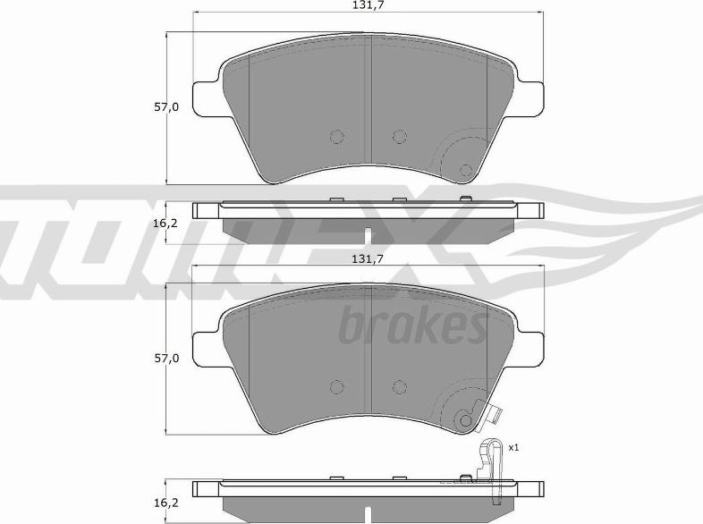 TOMEX brakes TX 15-19 - Kit pastiglie freno, Freno a disco autozon.pro