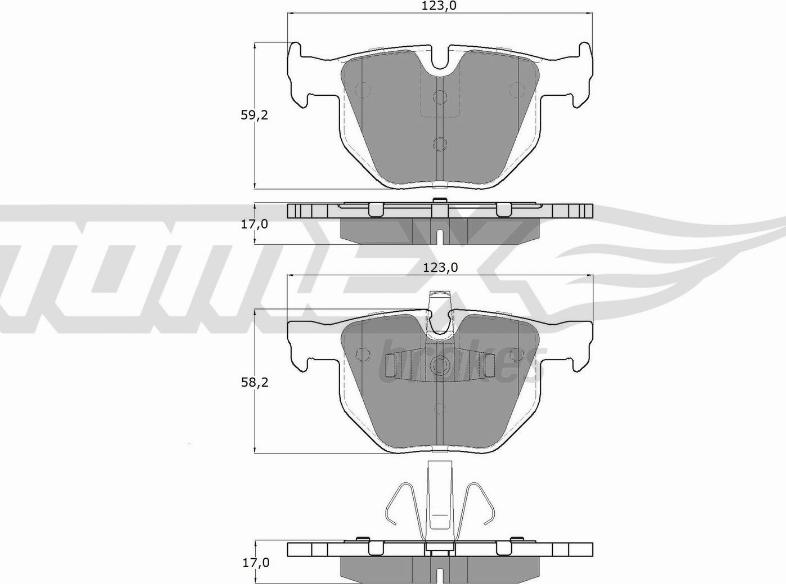 TOMEX brakes TX 15-14 - Kit pastiglie freno, Freno a disco autozon.pro