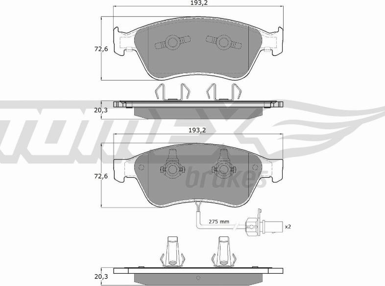 TOMEX brakes TX 15-10 - Kit pastiglie freno, Freno a disco autozon.pro