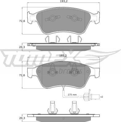 TOMEX brakes TX 15-10 - Kit pastiglie freno, Freno a disco autozon.pro