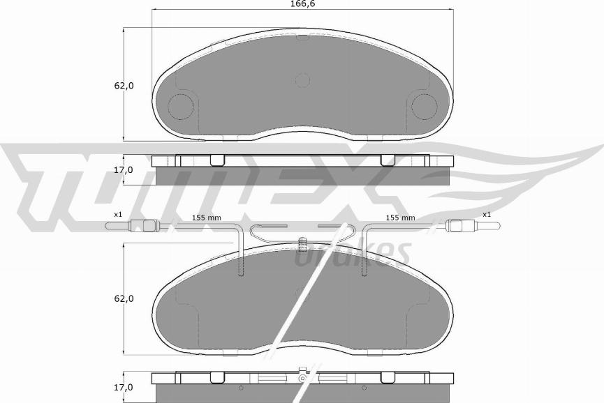 TOMEX brakes TX 15-18 - Kit pastiglie freno, Freno a disco autozon.pro