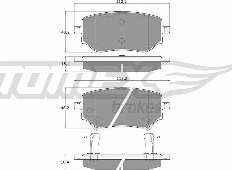 TOMEX brakes TX 15-87 - Kit pastiglie freno, Freno a disco autozon.pro