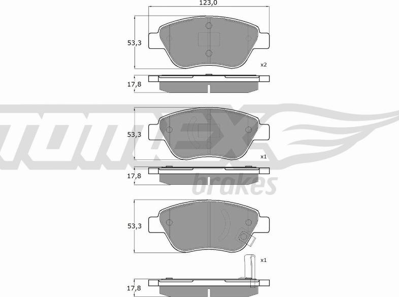 TOMEX brakes TX 15-20 - Kit pastiglie freno, Freno a disco autozon.pro