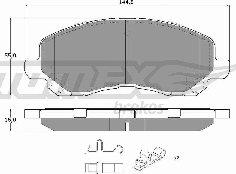 TOMEX brakes TX 15-27 - Kit pastiglie freno, Freno a disco autozon.pro