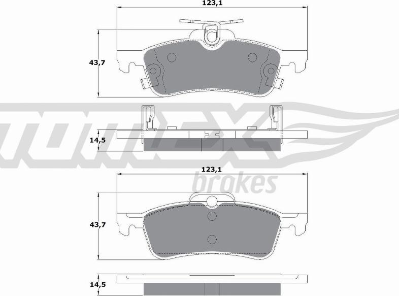 TOMEX brakes TX 15-79 - Kit pastiglie freno, Freno a disco autozon.pro