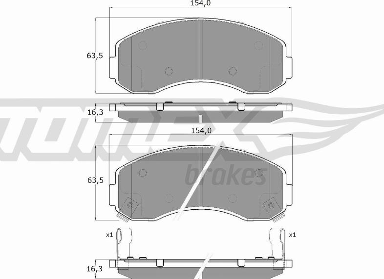 TOMEX brakes TX 15-71 - Kit pastiglie freno, Freno a disco autozon.pro