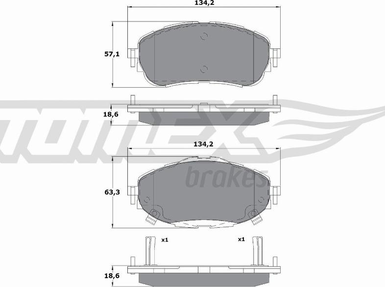 TOMEX brakes TX 16-99 - Kit pastiglie freno, Freno a disco autozon.pro